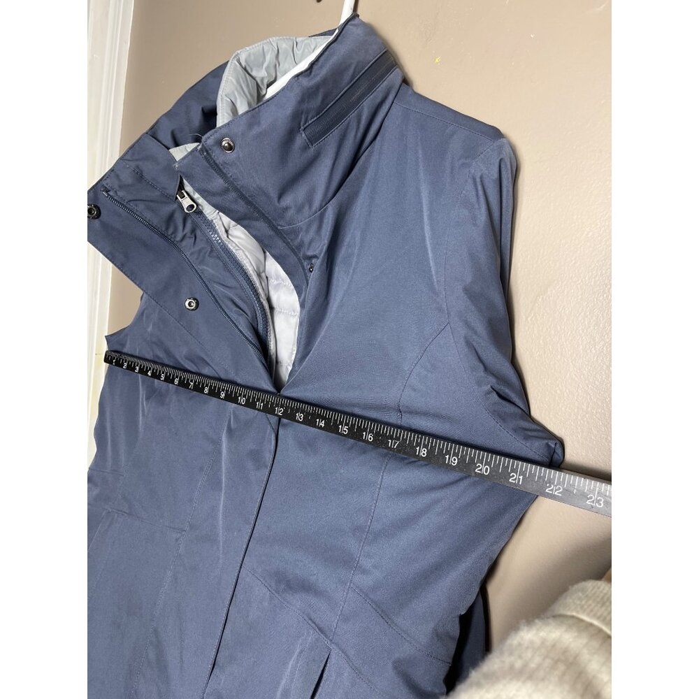 Swiss Tech 3 in 1 Coat Puffer Parka Raincoat Gray Winter Gorpcore Cabin Womens L - Picture 9 of 14